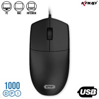 Mouse Com fio USB 1000Dpi KP-MU009 Knup - Preto